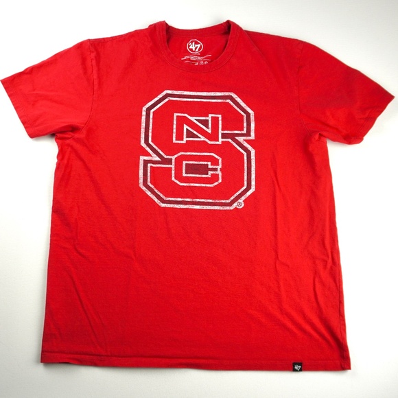 NCSU NC State Shirt Large Men 47 Tee Wolfpack Red Wolfpack Cotton VTG Style - Picture 1 of 6